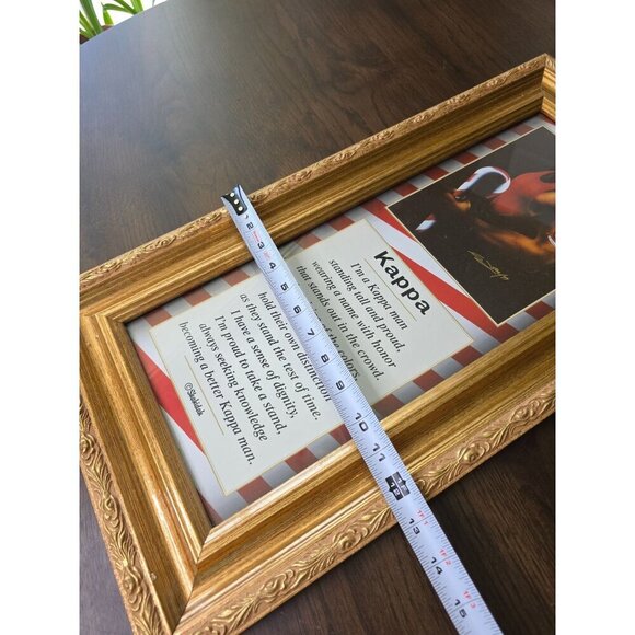 Framed "Kappa Man" Poem Art With Gold Ornate Frame  11x24 Inches - Picture 8 of 11